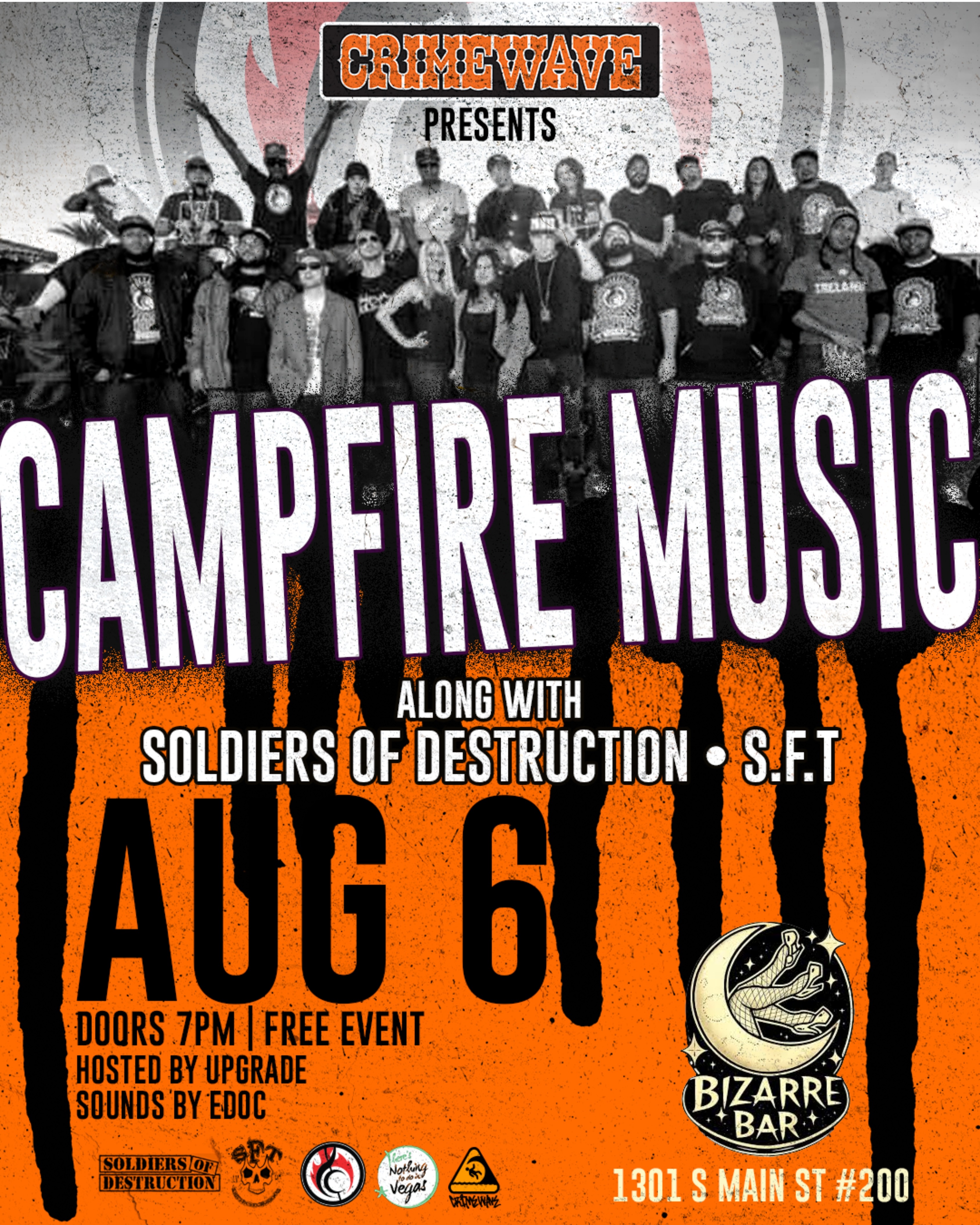 Official flyer for Campfire Music + Mikey V.I.P. Birthday Bash
