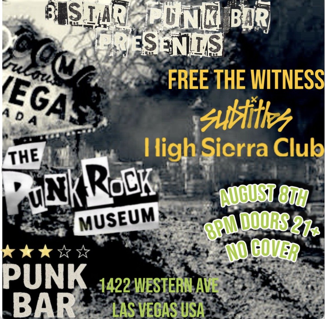 Official flyer for Free the Witness + Subtitles + High Sierra Club