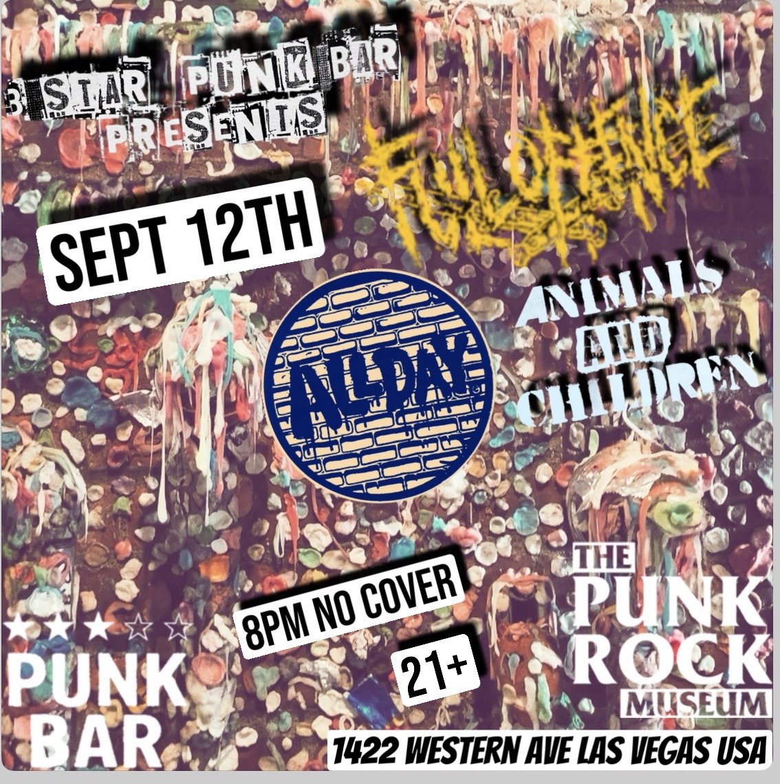 Official flyer for Full Offense + All Day + Animals and Children