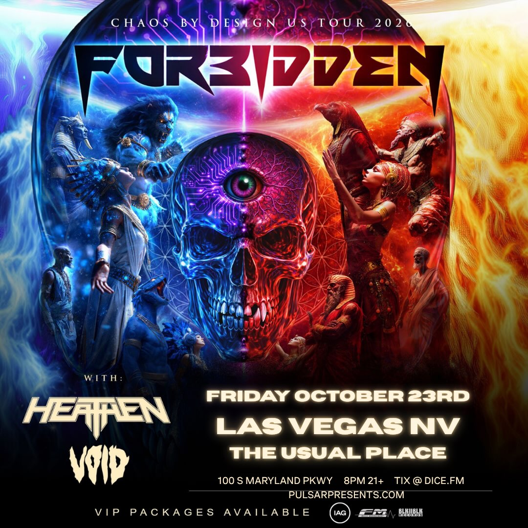 Official flyer for Forbidden + Heathen + Void